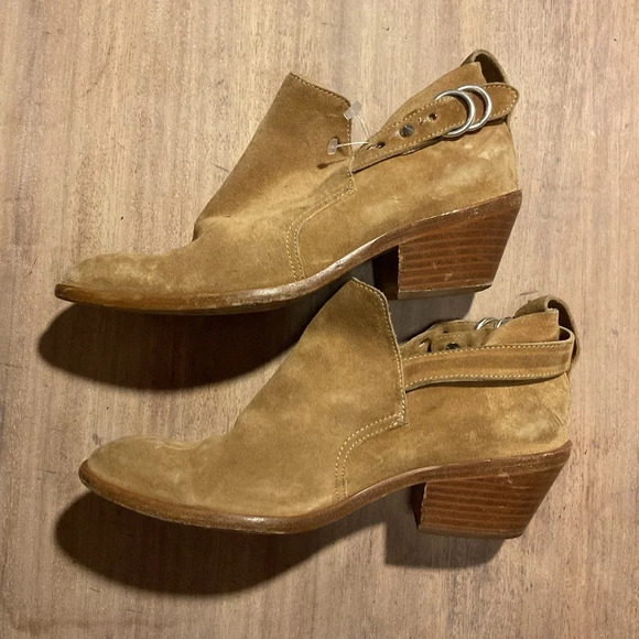 Rag & Bone Camel Short Leather Casual Ankle Boots with Buckle - Picture 1 of 3